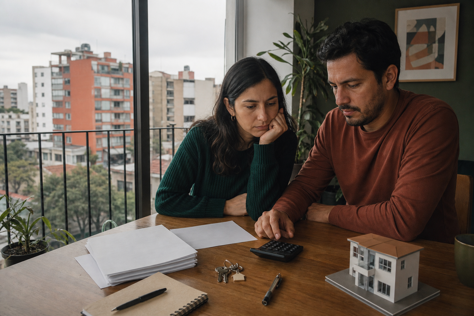 Pareja revisando el costo de acceder a una vivienda en Ciudad de México